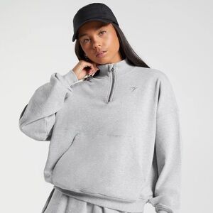 NWOT GYMSHARK REST DAY SWEATS 1/2 ZIP PULLOVER